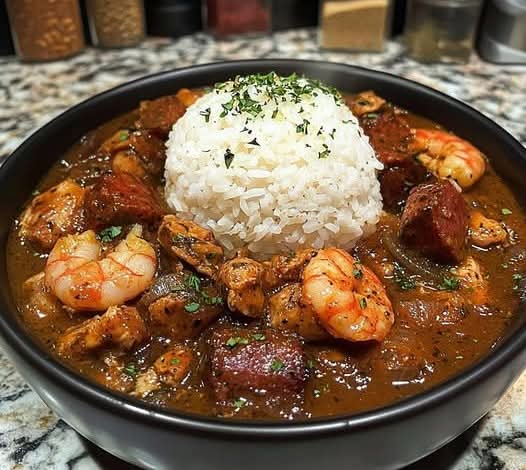 Creole Shrimp and Sausage Gumbo with Rice